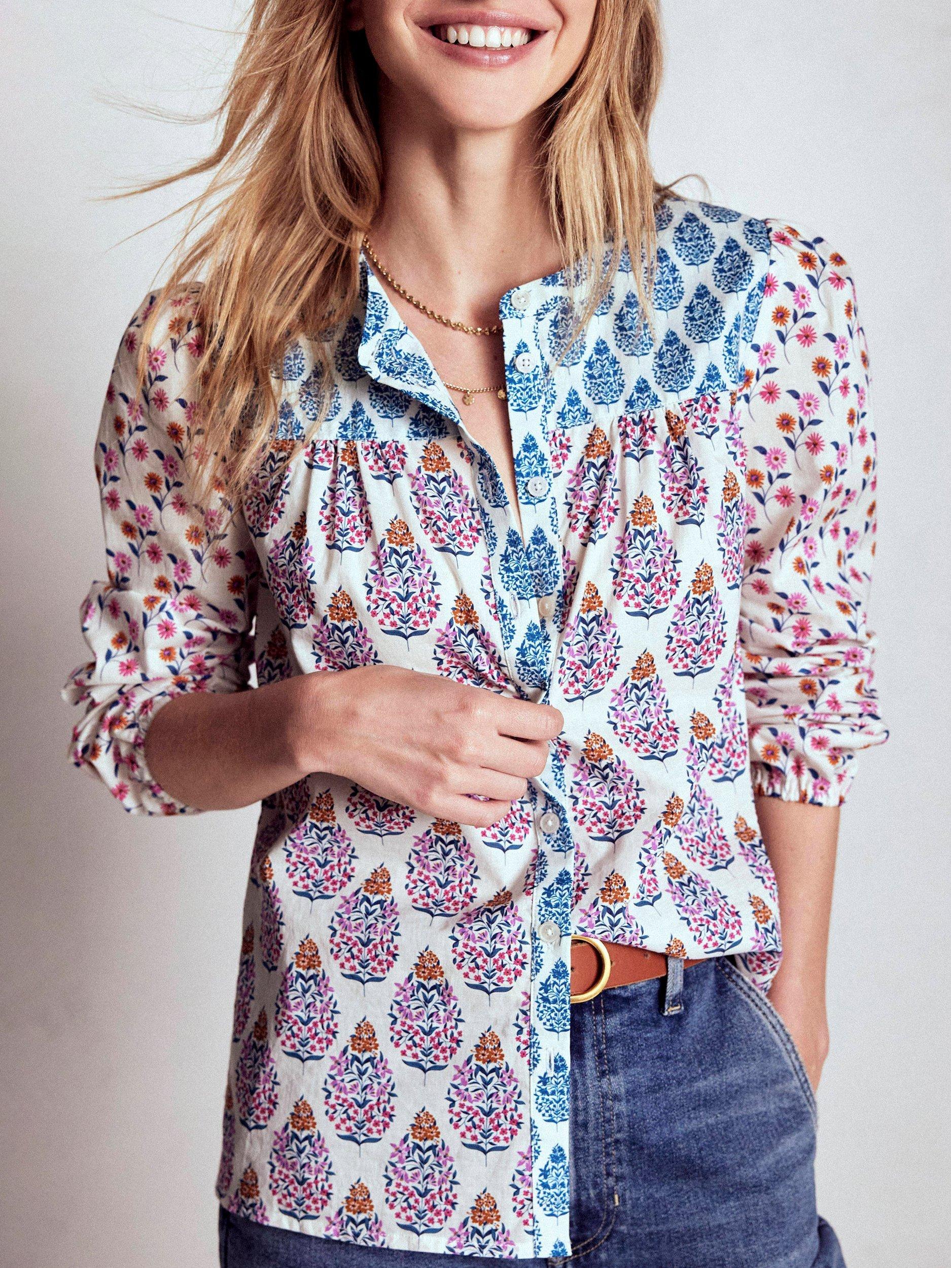 Product image 2 of 5, which shows Boden Corrine Paisley Top, Multi, 8