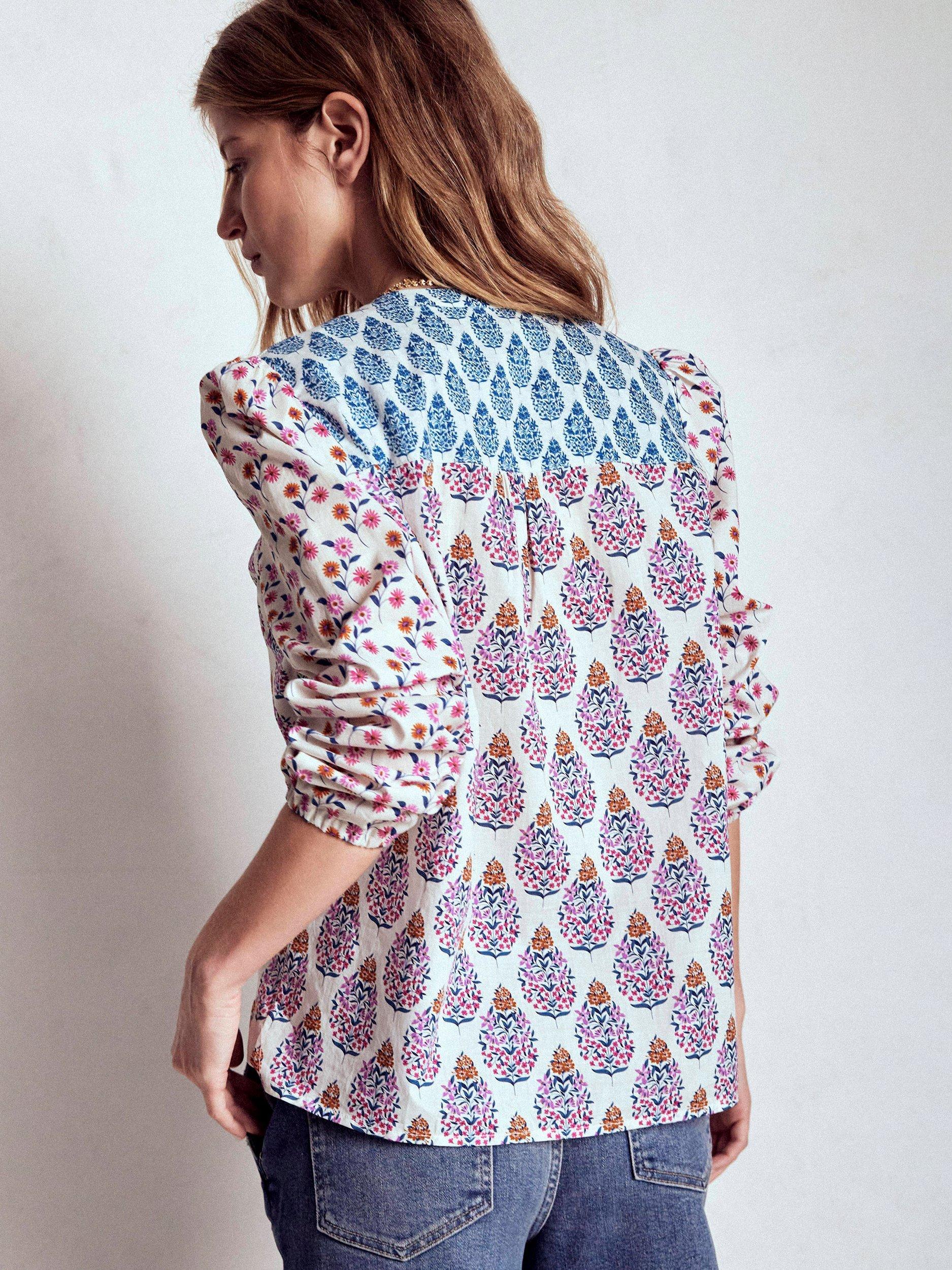 Product image 3 of 5, which shows Boden Corrine Paisley Top, Multi, 8