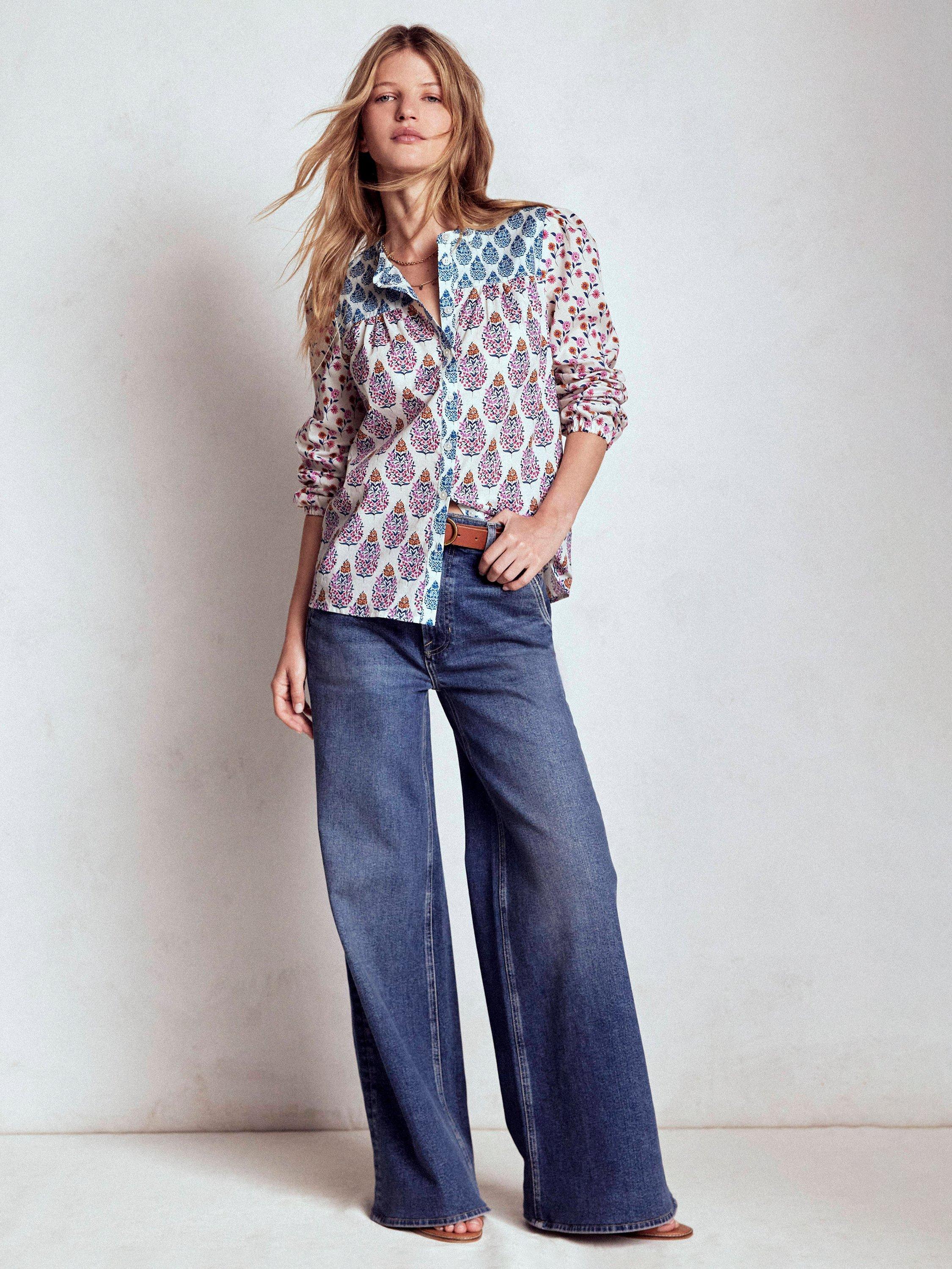 Product image 4 of 5, which shows Boden Corrine Paisley Top, Multi, 8