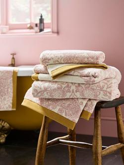 William Morris At Home Strawberry Thief Towels, Plaster Pink - view 2, Plaster Pink
