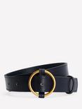 Boden Heritage Classic Leather Belt, Navy