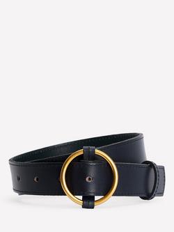 Boden Heritage Classic Leather Belt, Navy, Navy