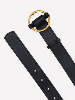 Boden Heritage Classic Leather Belt, Navy - view 2, Navy