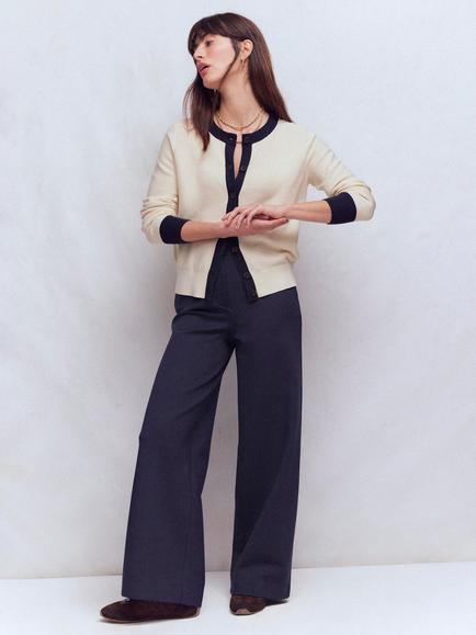 Boden Belgravia Ponte Trousers, Navy