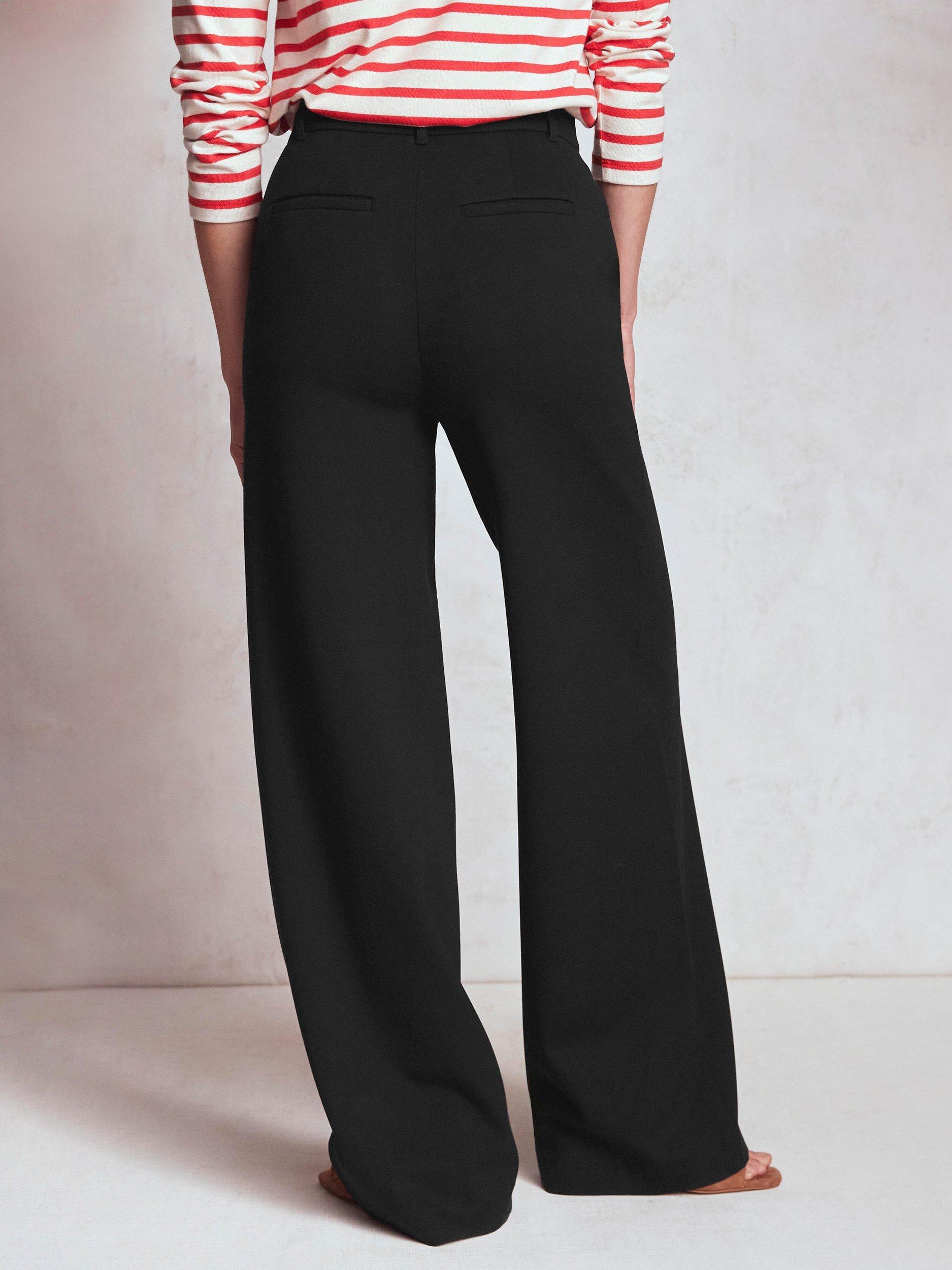 Product image 3 of 5, which shows Boden Belgravia Ponte Trousers, Black, 8