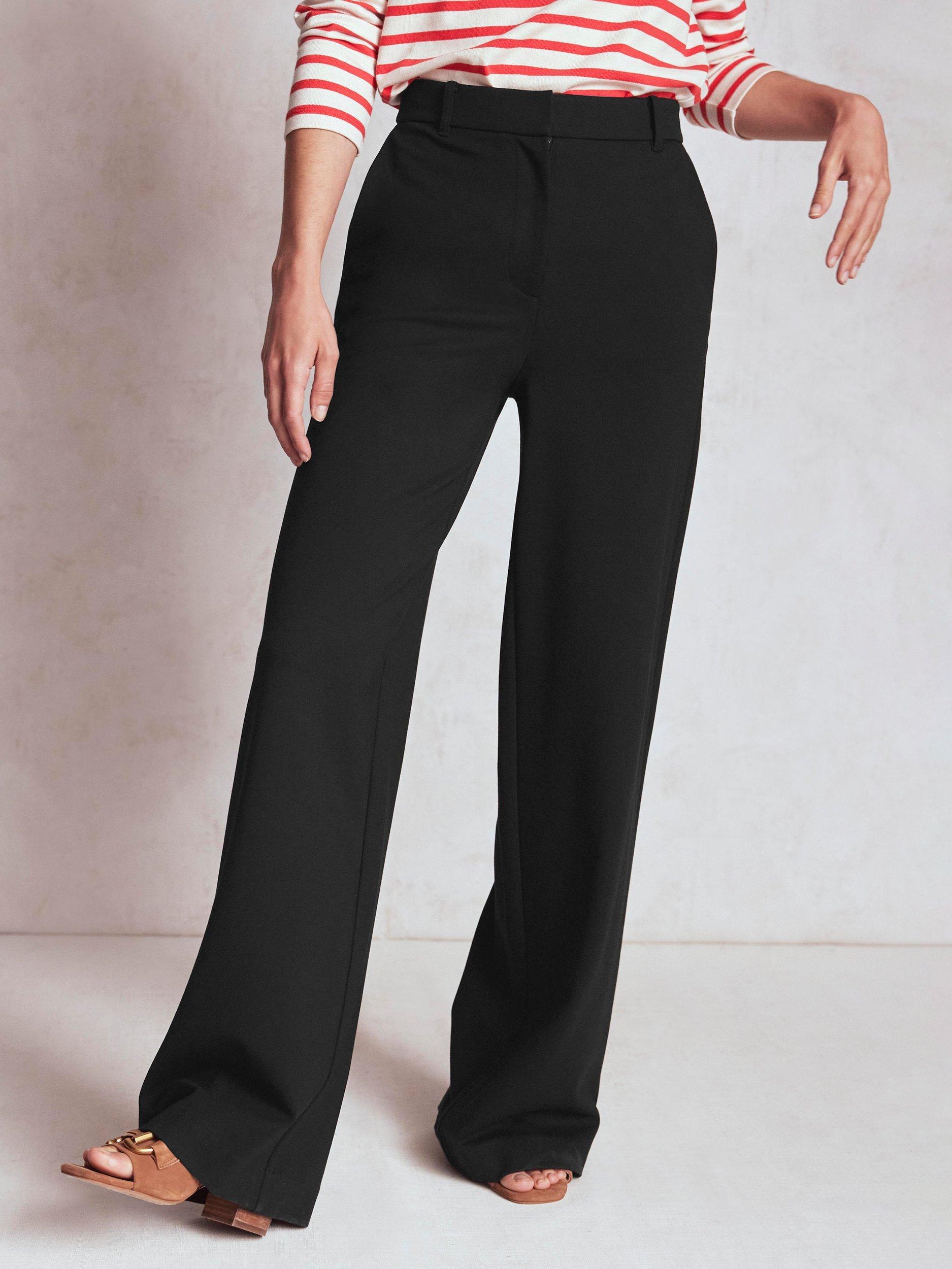 Product image 4 of 5, which shows Boden Belgravia Ponte Trousers, Black, 8