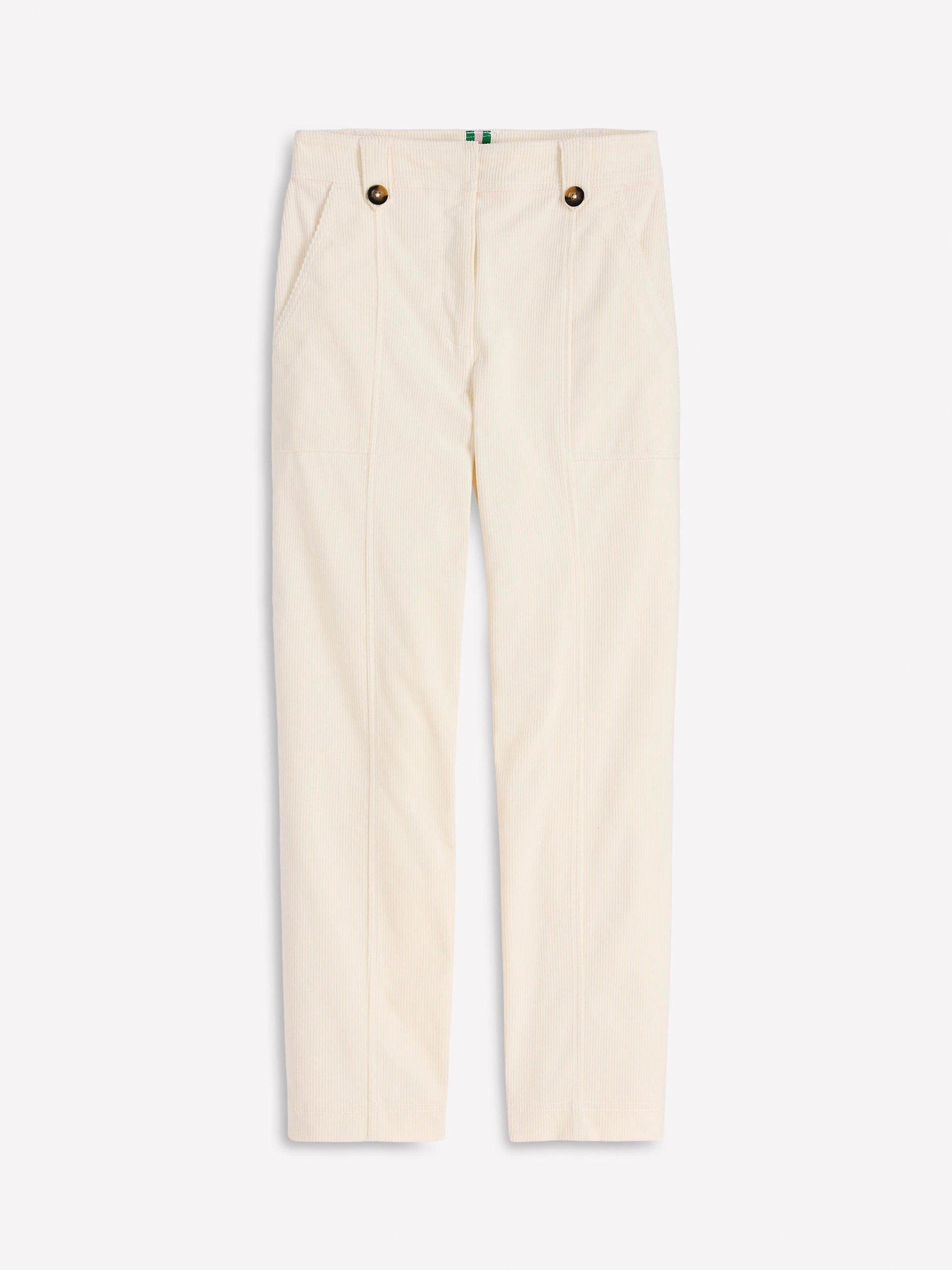 Product image 5 of 5, which shows Boden Pimlico Corduroy Trousers, Ivory, 12
