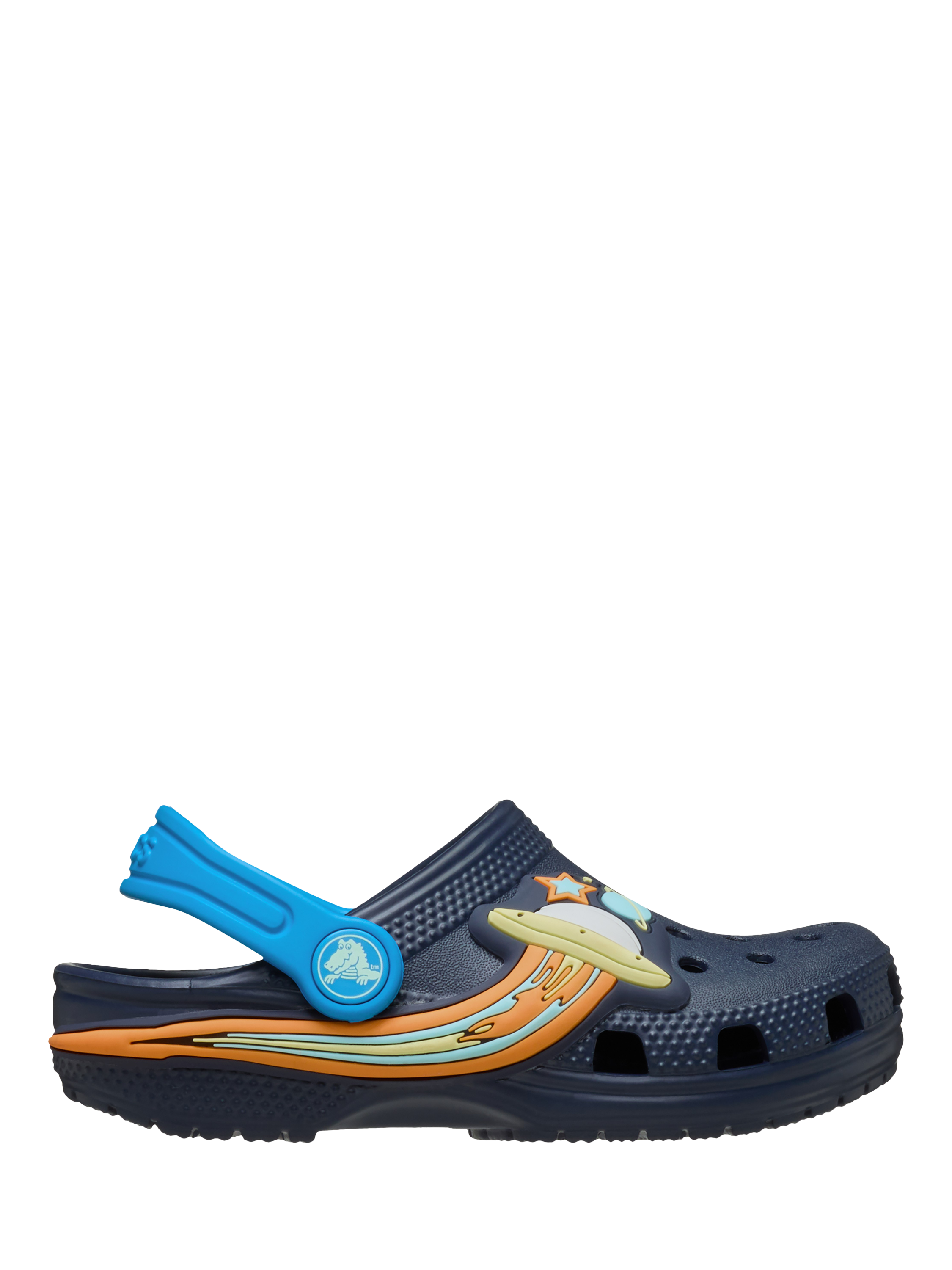 Product image 1 of 5, which shows Crocs Kids' UFO Classic Clogs, Navy, 6 Jnr