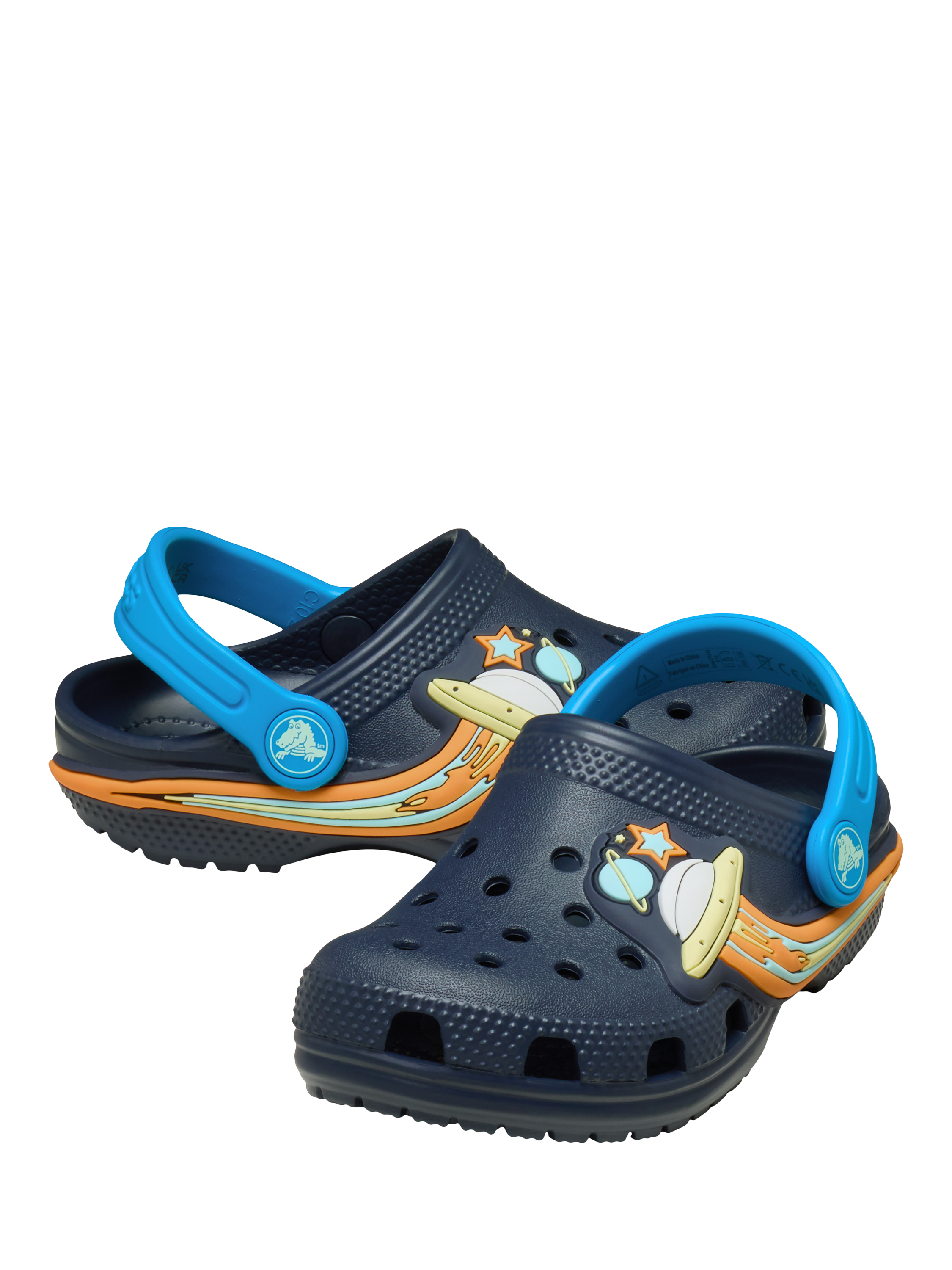 Product image 3 of 5, which shows Crocs Kids' UFO Classic Clogs, Navy, 6 Jnr