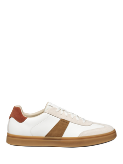 Geox Baltmoore Low Top Trainers, White/Rust