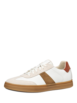 Geox Baltmoore Low Top Trainers - view 2, White/Rust
