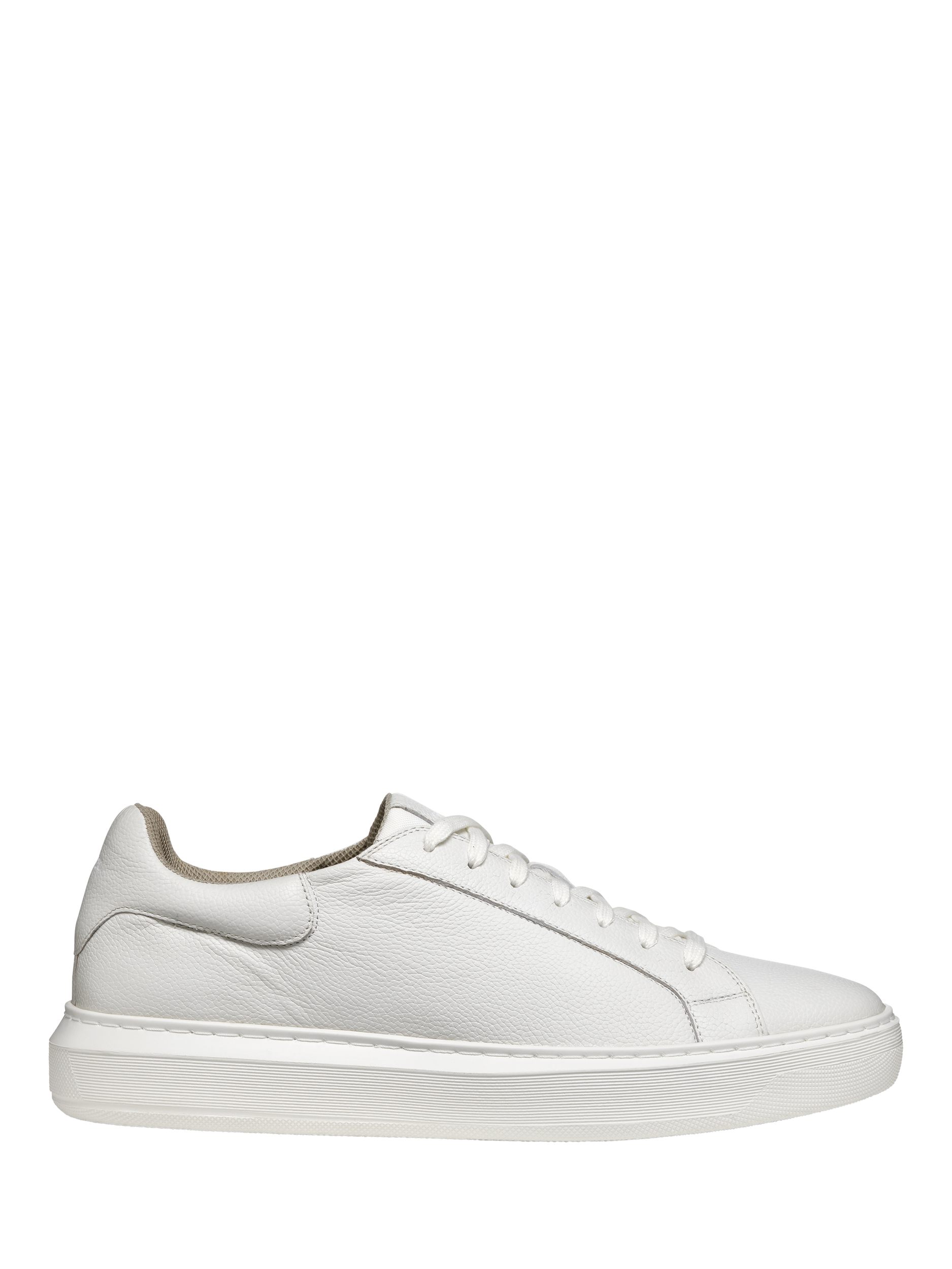 Product image 1 of 11, which shows Geox Deiven Low Top Leather Trainers, White, 6