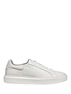 Geox Deiven Low Top Leather Trainers, White
