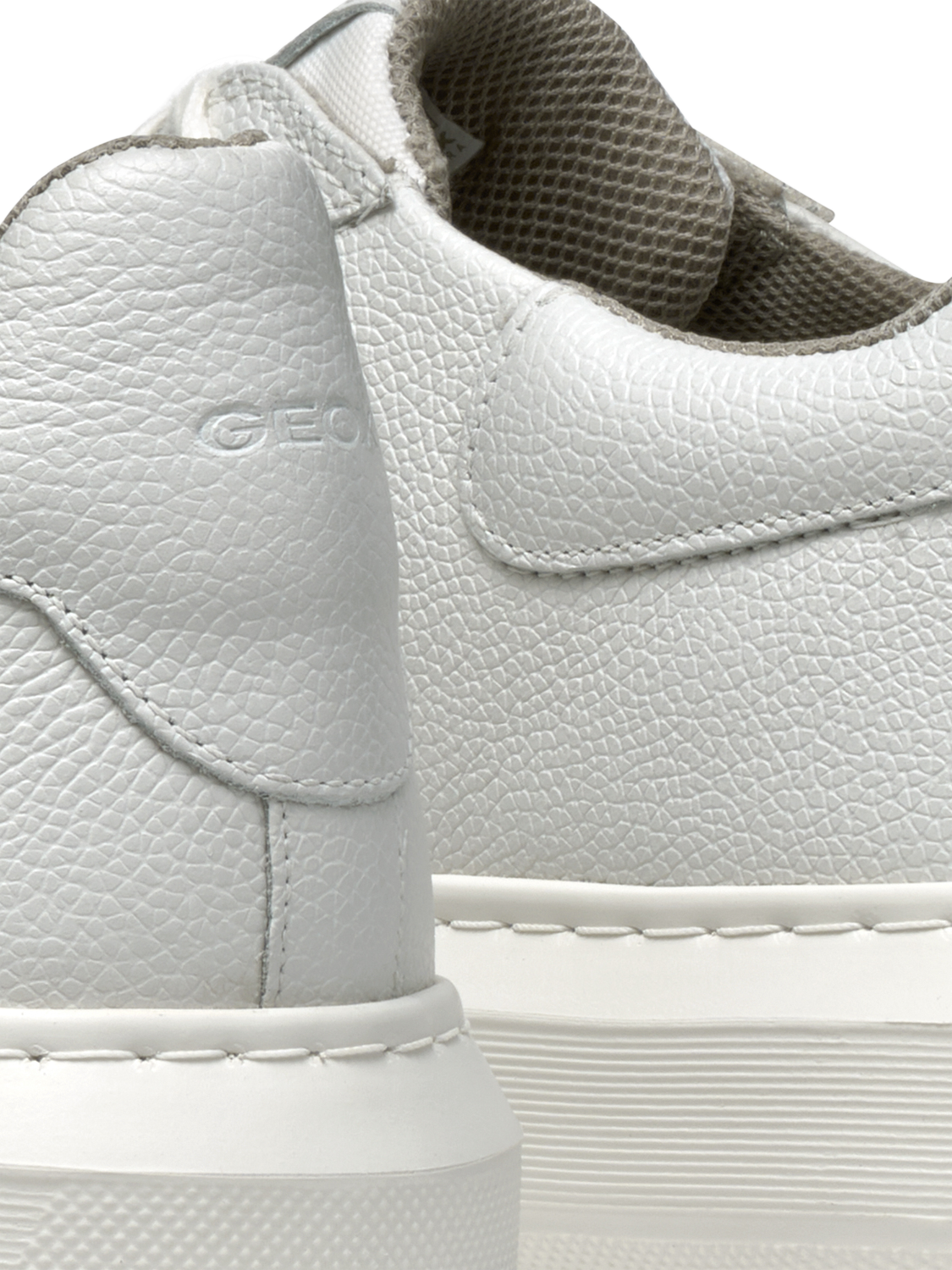 Product image 11 of 11, which shows Geox Deiven Low Top Leather Trainers, White, 6
