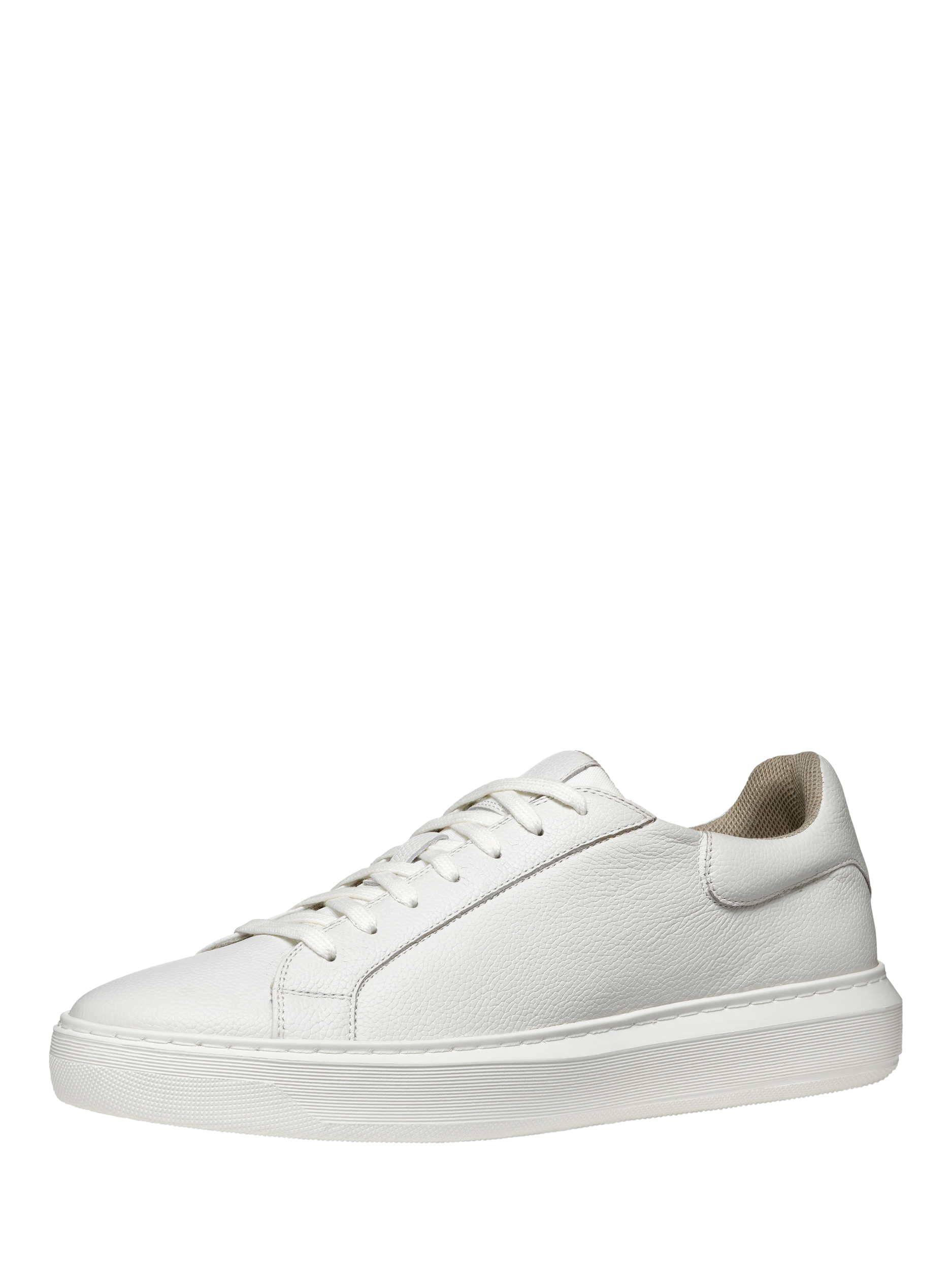 Product image 3 of 11, which shows Geox Deiven Low Top Leather Trainers, White, 6