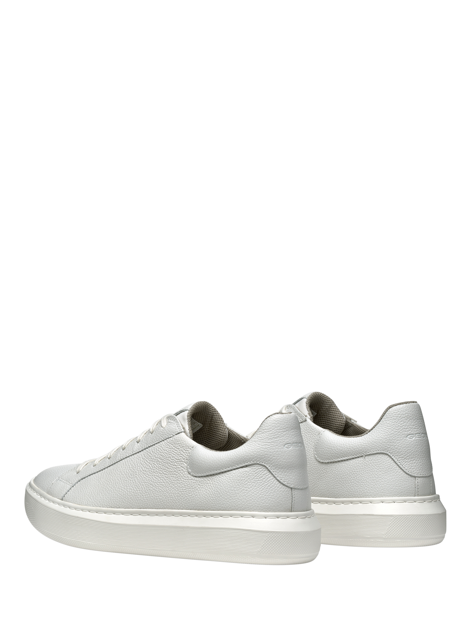 Product image 5 of 11, which shows Geox Deiven Low Top Leather Trainers, White, 6