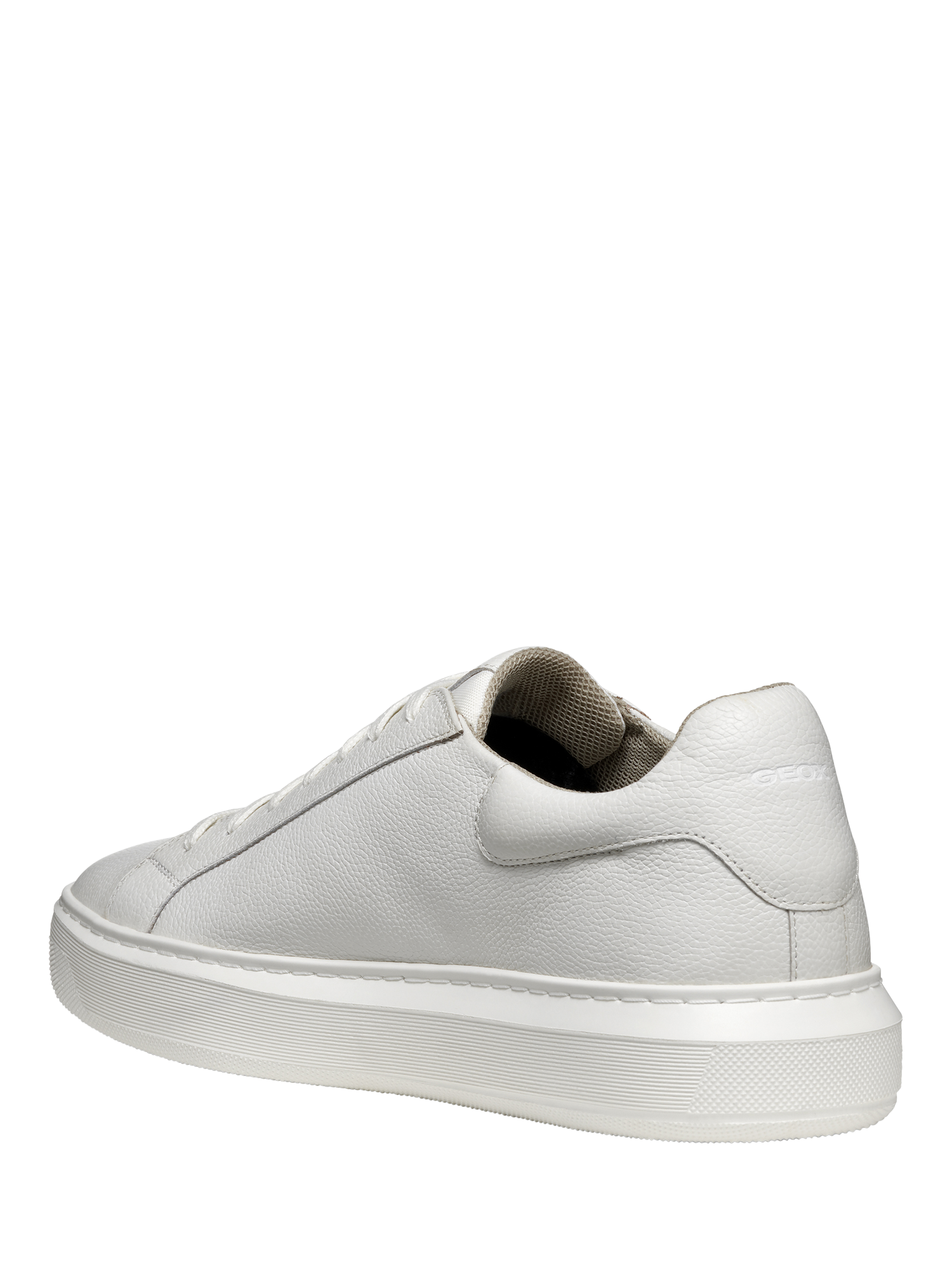 Product image 7 of 11, which shows Geox Deiven Low Top Leather Trainers, White, 6