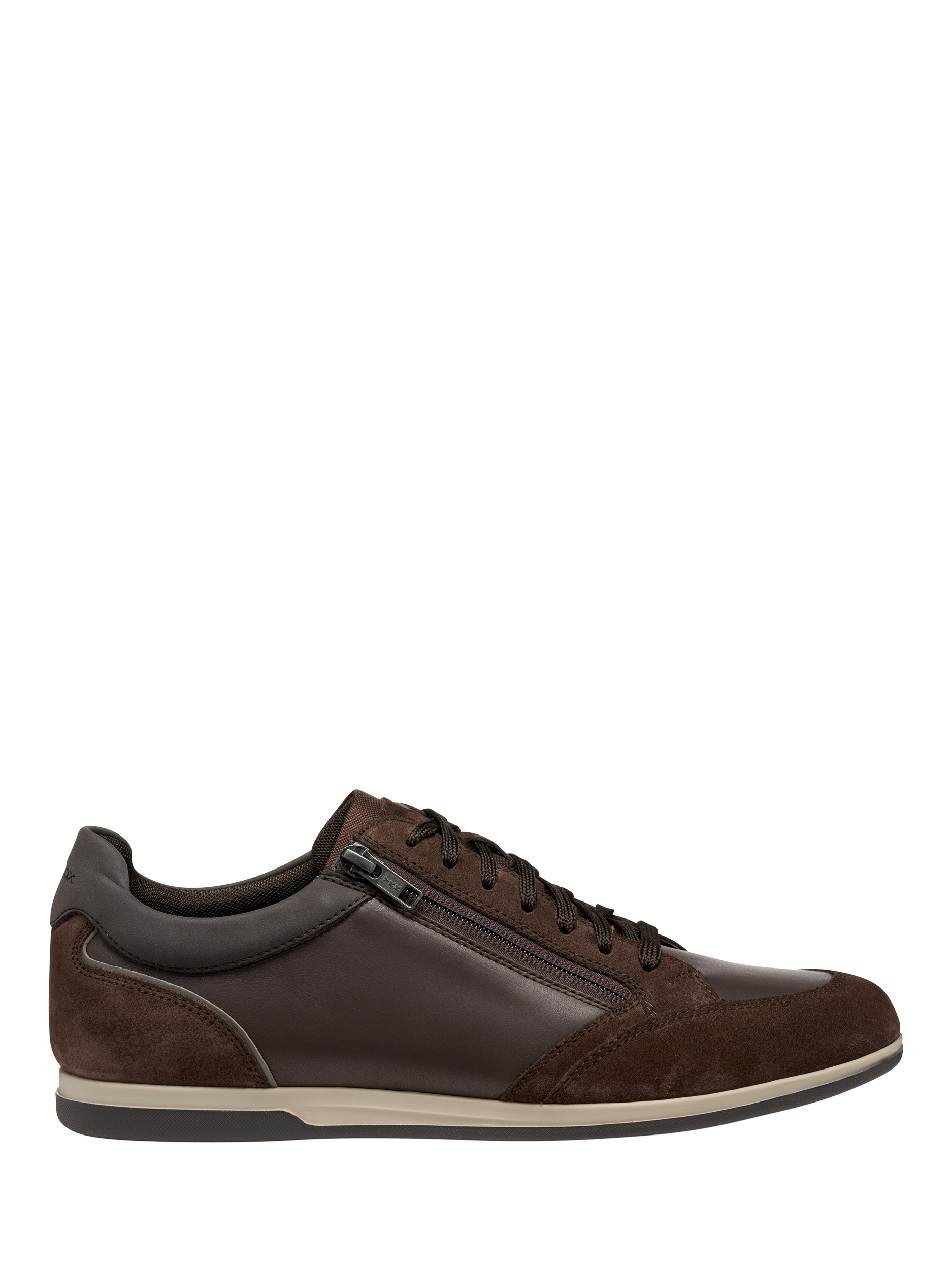 Product image 1 of 11, which shows Geox Renan Suede Blend Lace Up Trainers, Brown, EU39
