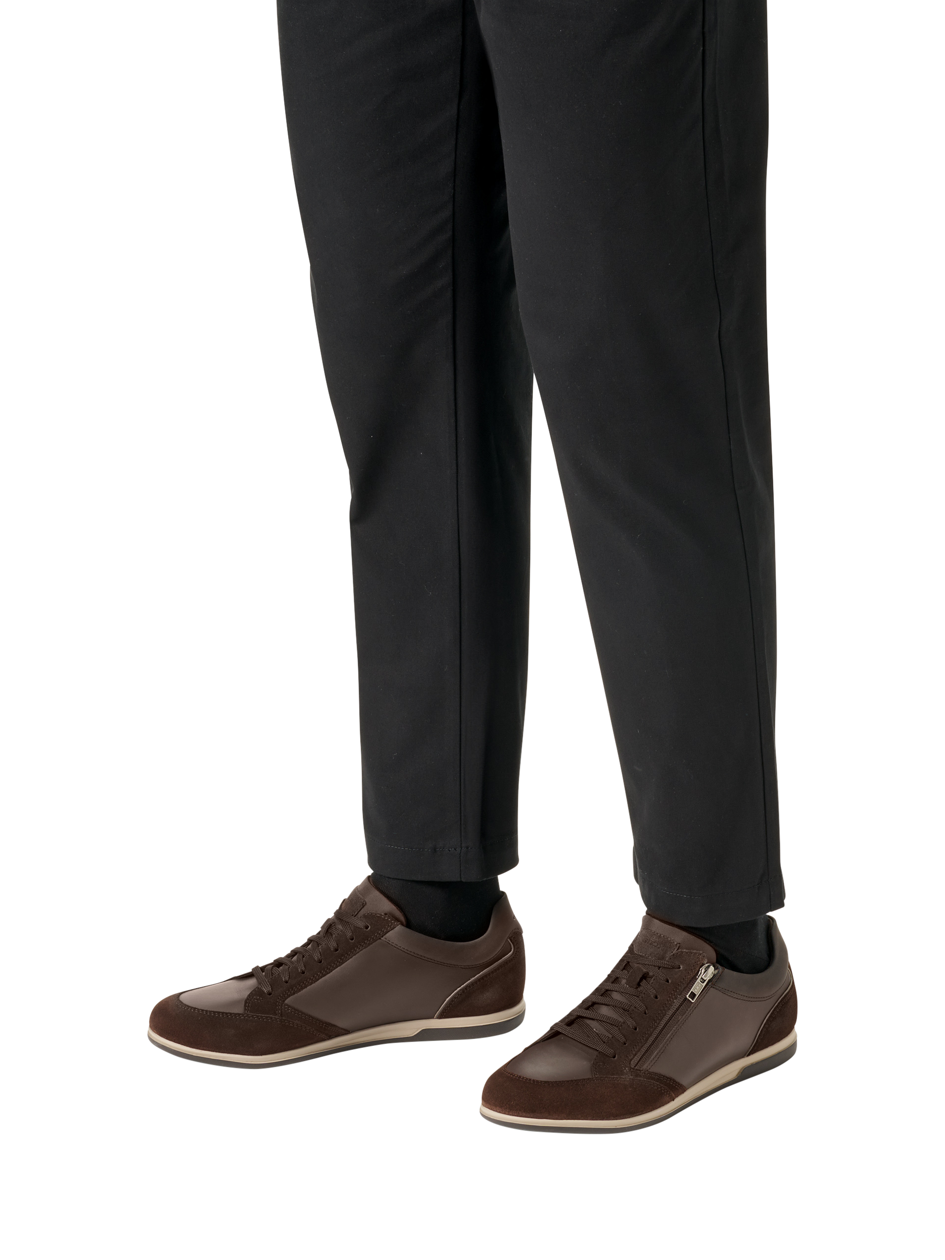 Product image 2 of 11, which shows Geox Renan Suede Blend Lace Up Trainers, Brown, EU39