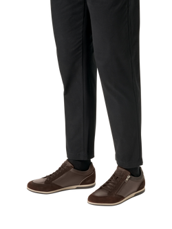 Geox Renan Suede Blend Lace Up Trainers, Brown - view 2, Brown