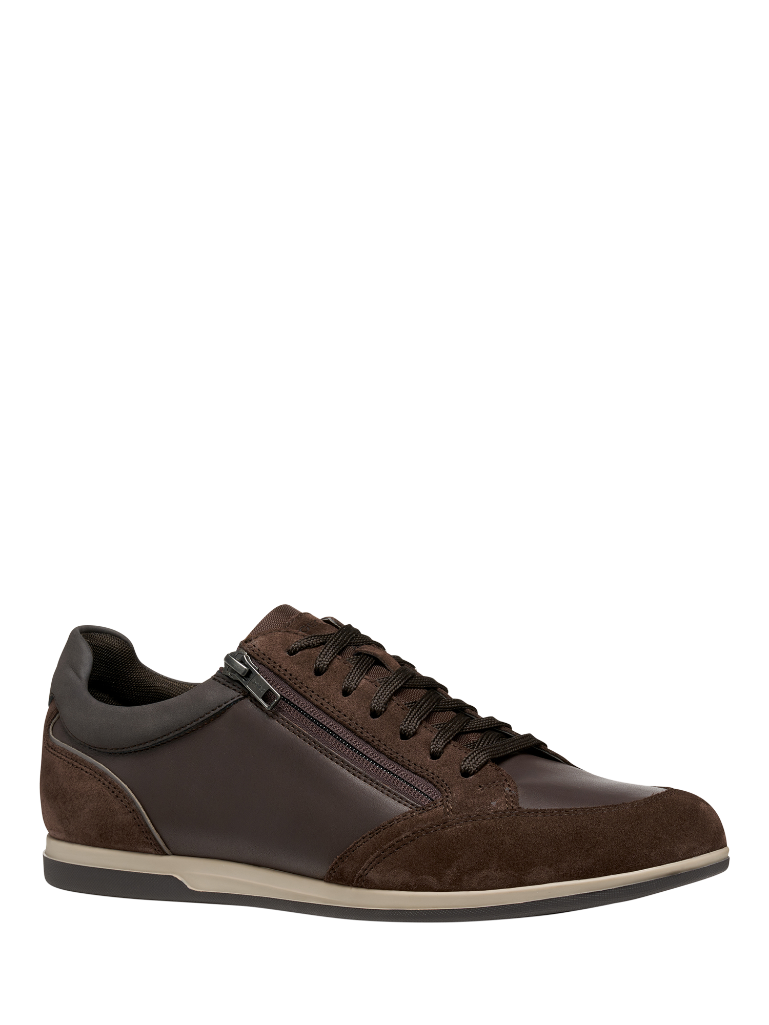 Product image 6 of 11, which shows Geox Renan Suede Blend Lace Up Trainers, Brown, EU39