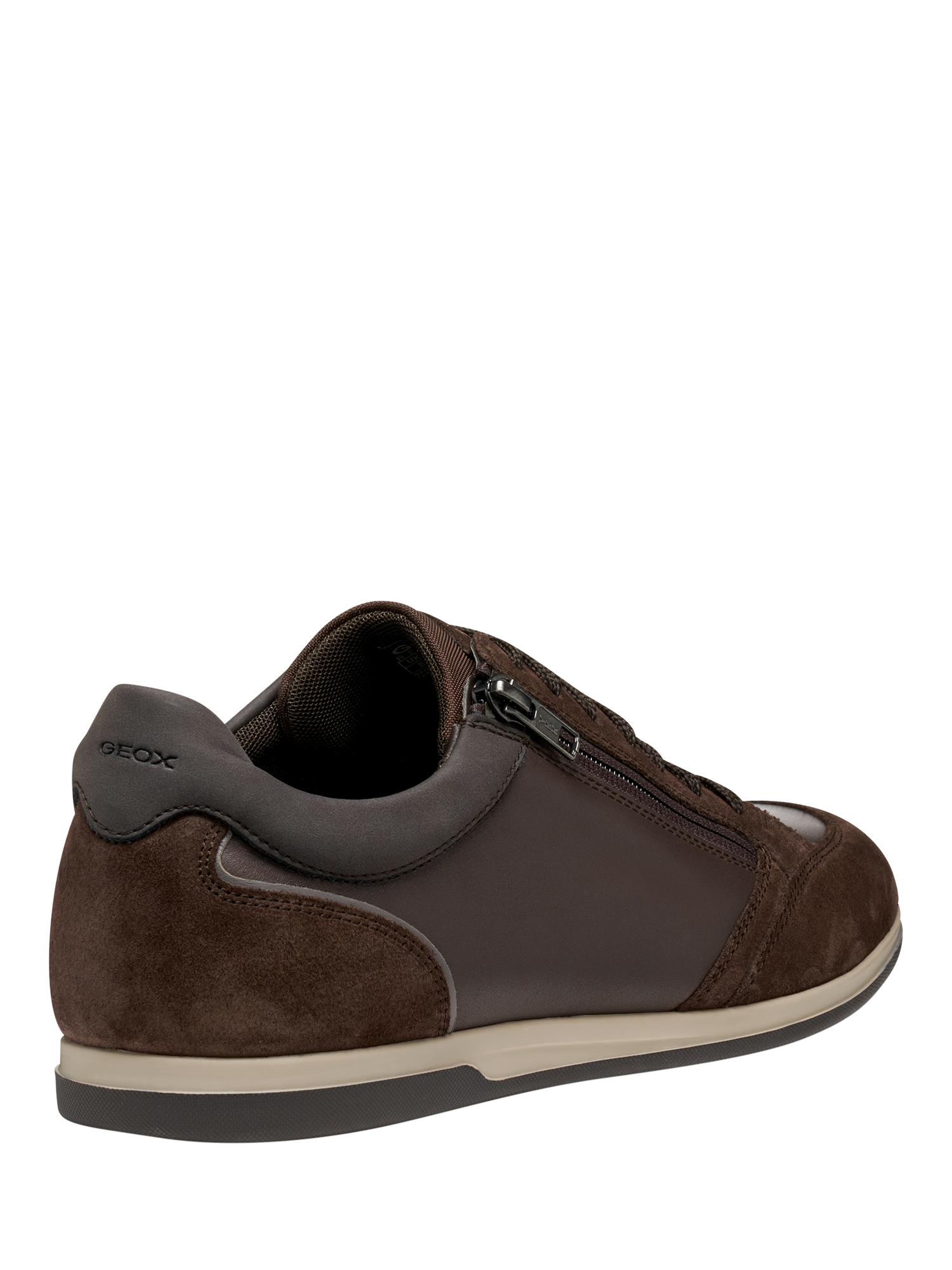 Product image 8 of 11, which shows Geox Renan Suede Blend Lace Up Trainers, Brown, EU39