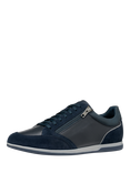 Geox Renan Suede Blend Lace Up Trainers, Navy