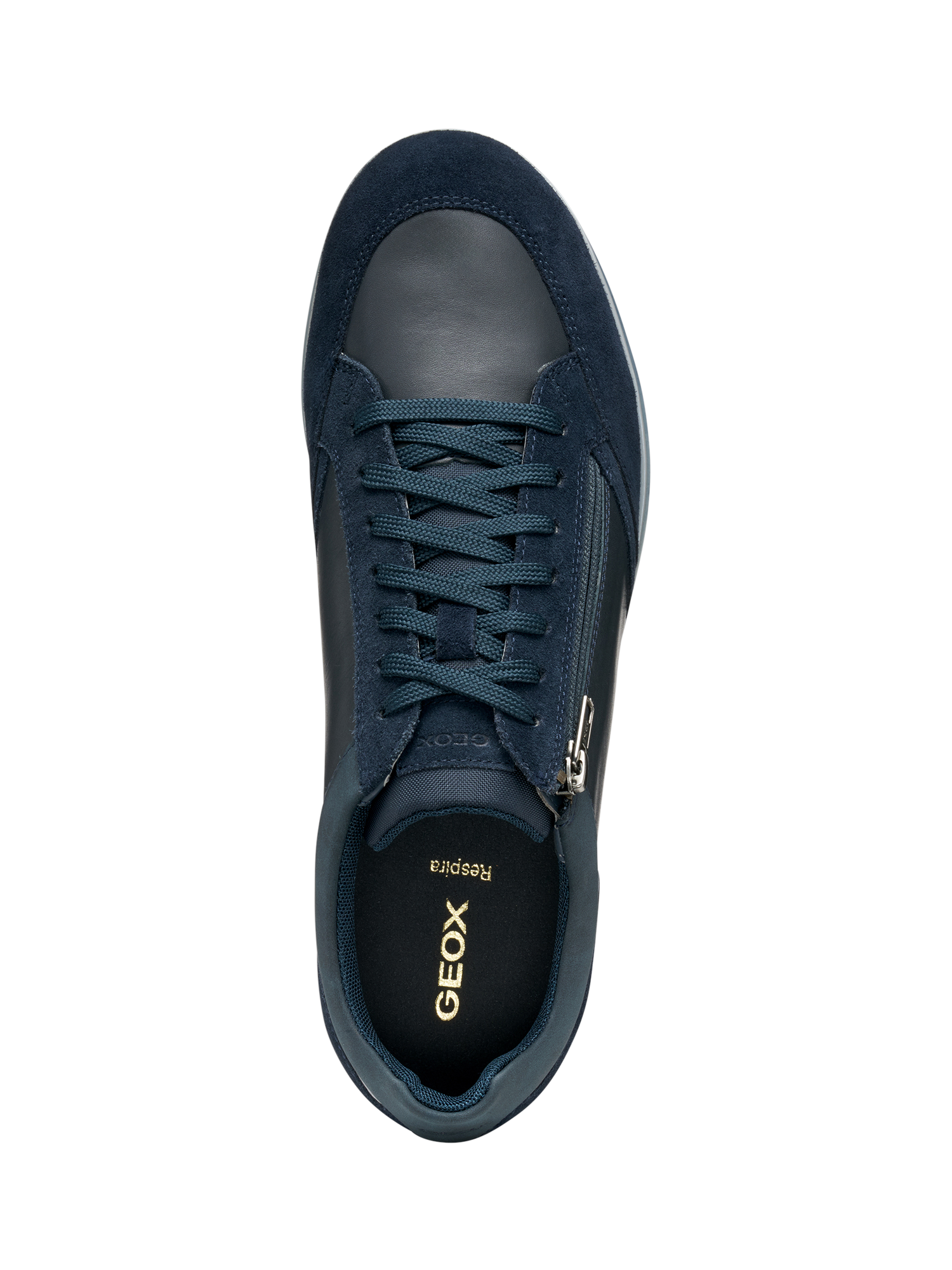 Product image 6 of 8, which shows Geox Renan Suede Blend Lace Up Trainers, Navy, EU39