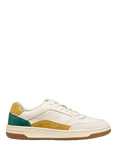 Geox Sedral Court Leather Blend Lace Up Trainers, Papyrus/Light Sand