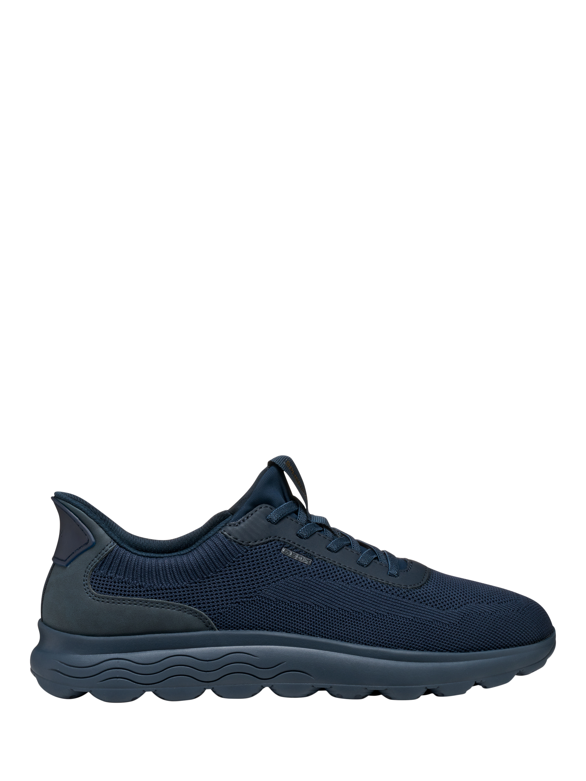 Product image 1 of 6, which shows Geox Spherica PLUS Lace Up Trainers, Navy, EU39
