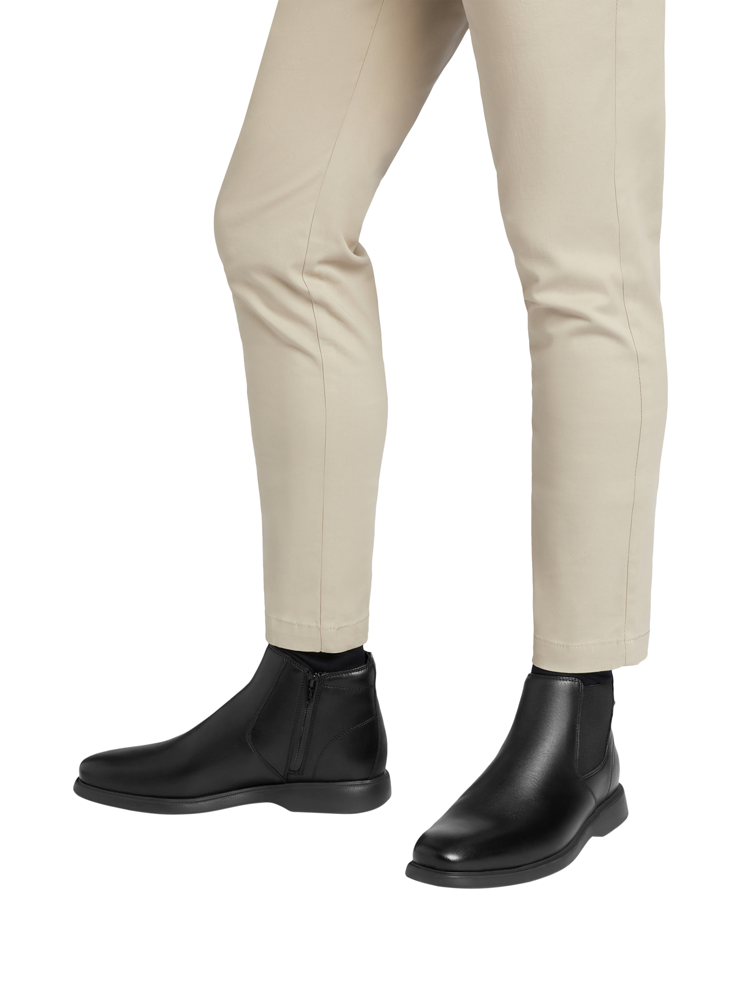 Product image 2 of 8, which shows Geox Brayden 2Fit ABX Leather Ankle Boots, Black, 6