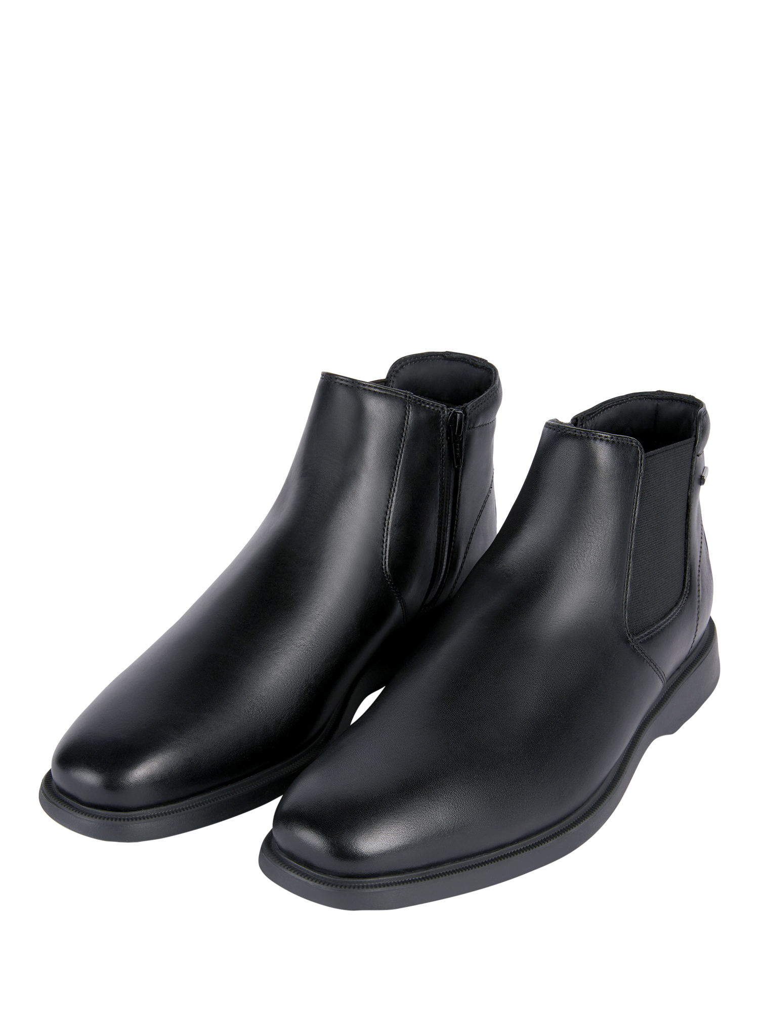 Product image 3 of 8, which shows Geox Brayden 2Fit ABX Leather Ankle Boots, Black, 6