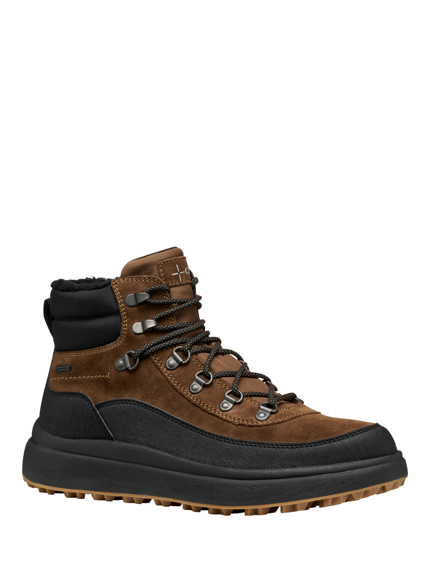 Product image 3 of 8, which shows Geox Granito + Grip ABX Ankle Boots, Toffee/Black, 6