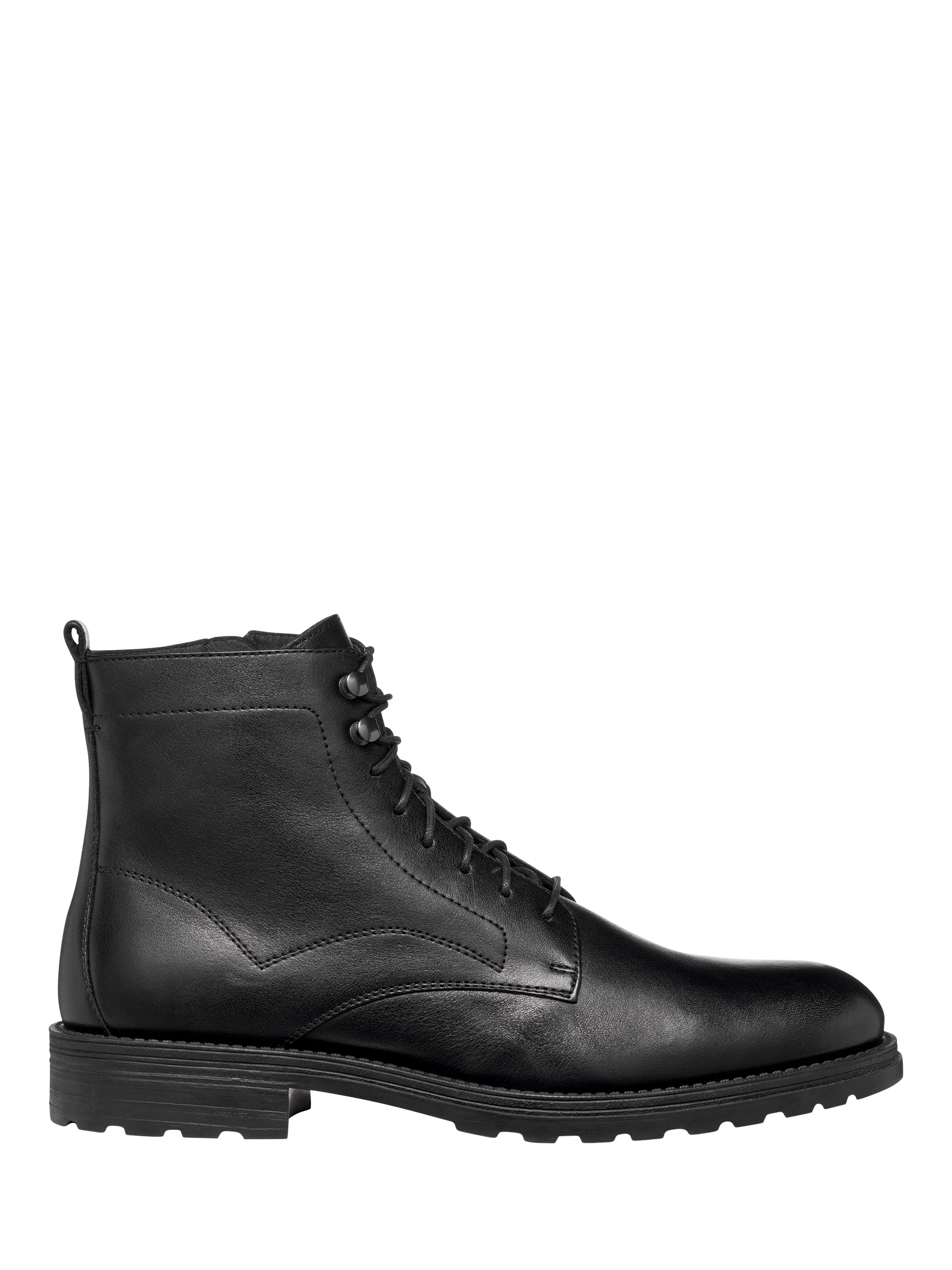 Product image 1 of 6, which shows Geox Redclif Leather Lace Up Ankle Boots, Black, EU39