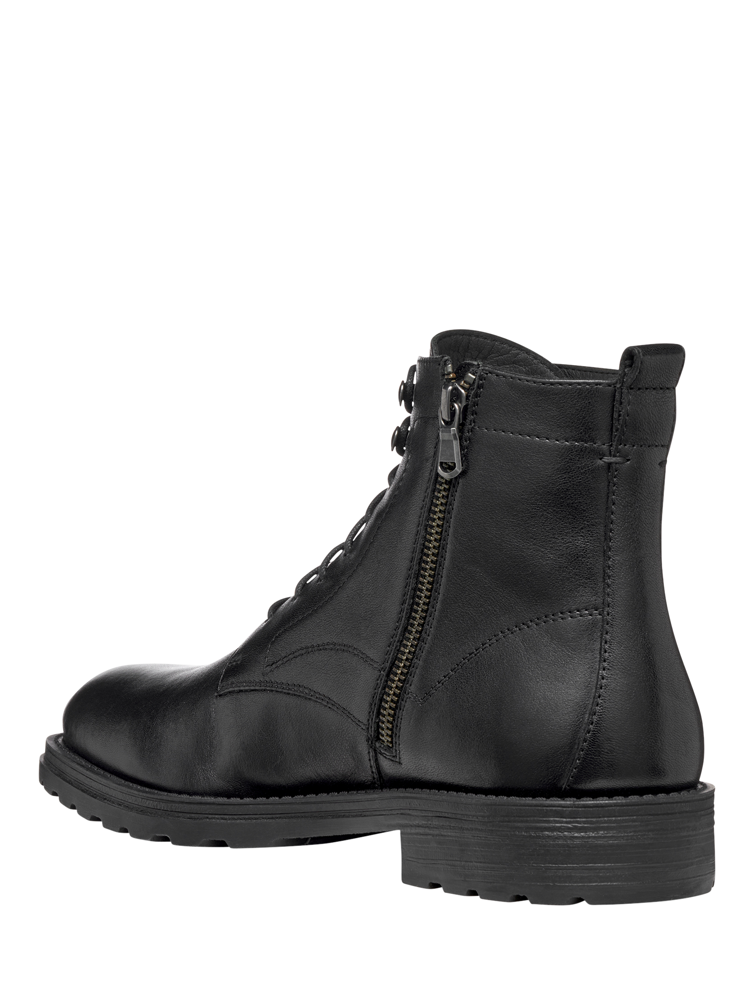 Product image 3 of 6, which shows Geox Redclif Leather Lace Up Ankle Boots, Black, EU39