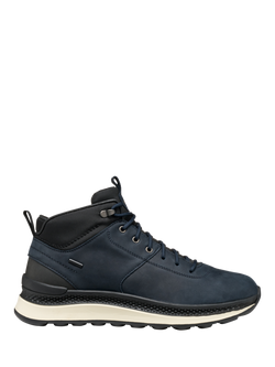 Geox Spherica Actif X2 ABX Leather Blend Lace Up Ankle Boots, Navy/Black