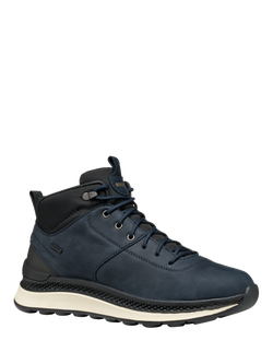 Geox Spherica Actif X2 ABX Leather Blend Lace Up Ankle Boots - view 2, Navy/Black