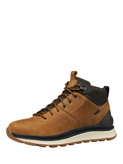 Geox Spherica Actif X2 ABX Leather Blend Lace Up Ankle Boots - view 2, Mustard