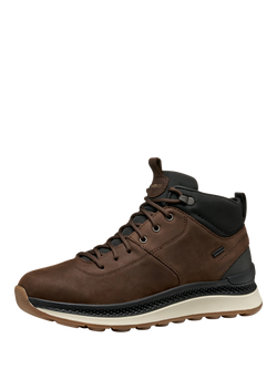 Geox Spherica Actif X2 ABX Leather Blend Lace Up Ankle Boots - view 2, Dark Brown/Black