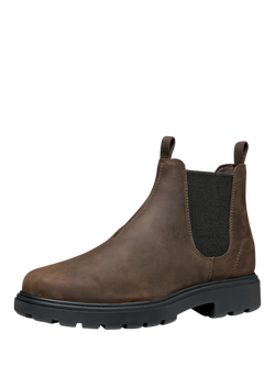 Geox Spherica EC7 Leather Ankle Boots, Coffee - view 2, Coffee