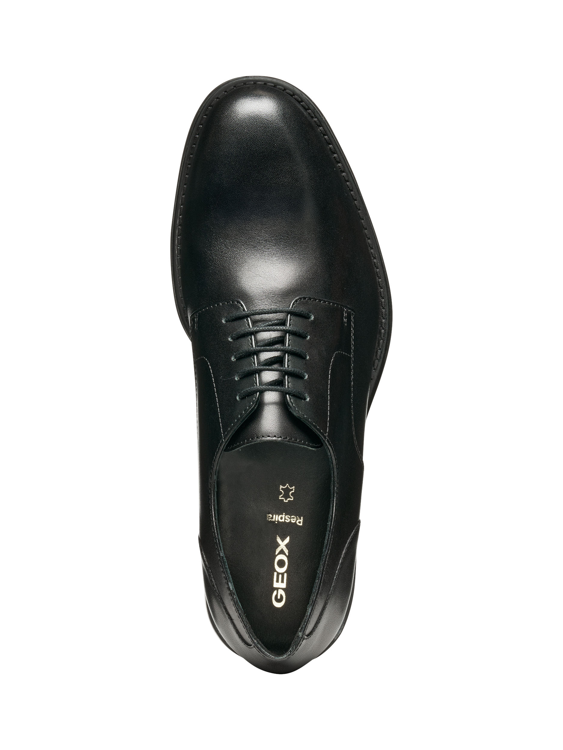 Product image 5 of 6, which shows Geox Barberigo Lace Up Leather Shoes, Black, 6