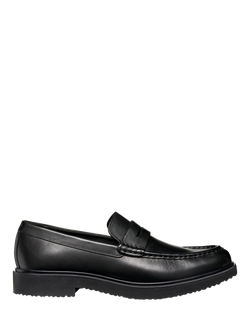 Geox Massimiano Leather Loafers, Black