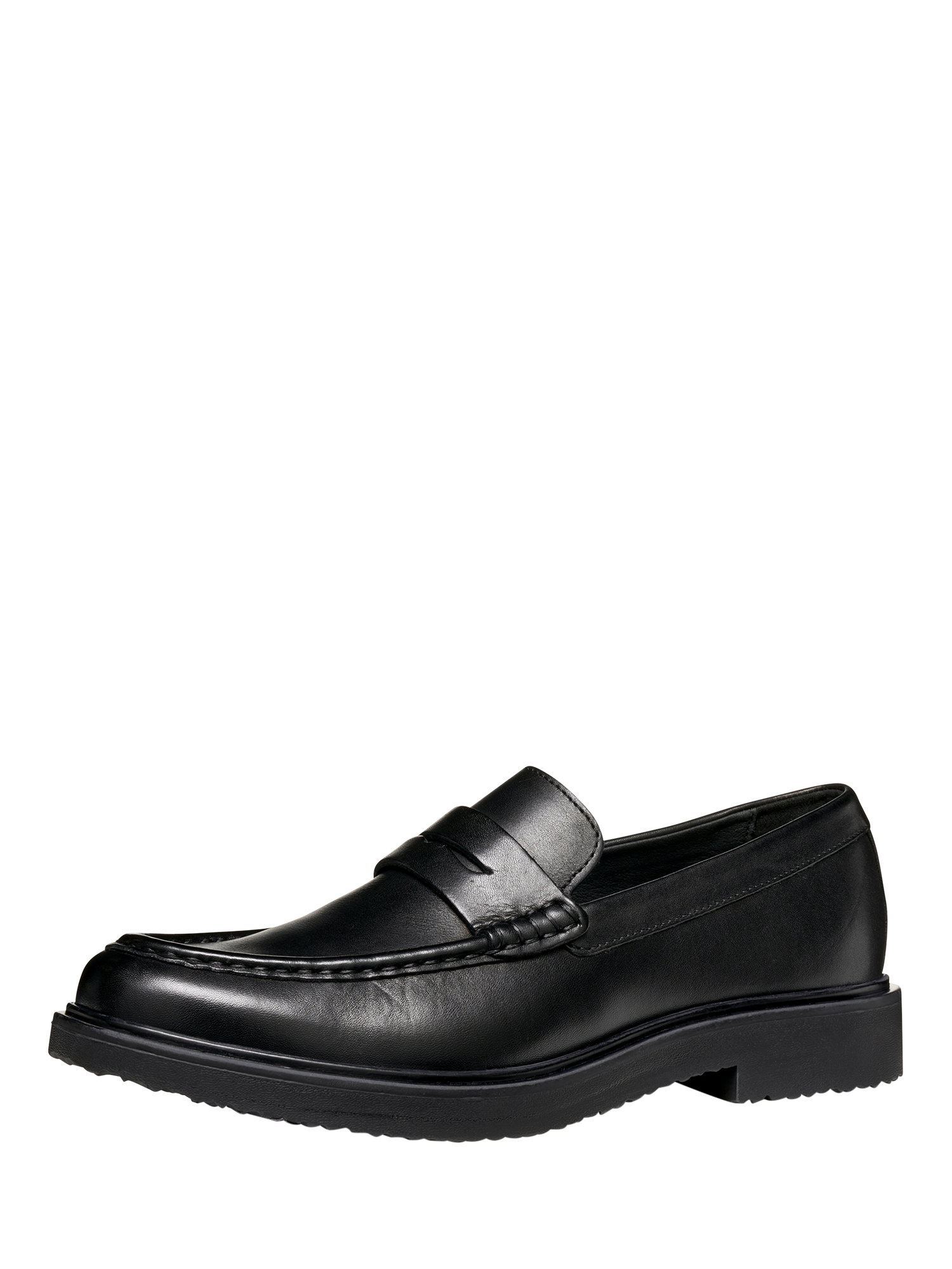 Product image 2 of 8, which shows Geox Massimiano Leather Loafers, Black, 6