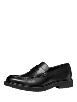 Geox Massimiano Leather Loafers - view 2, Black