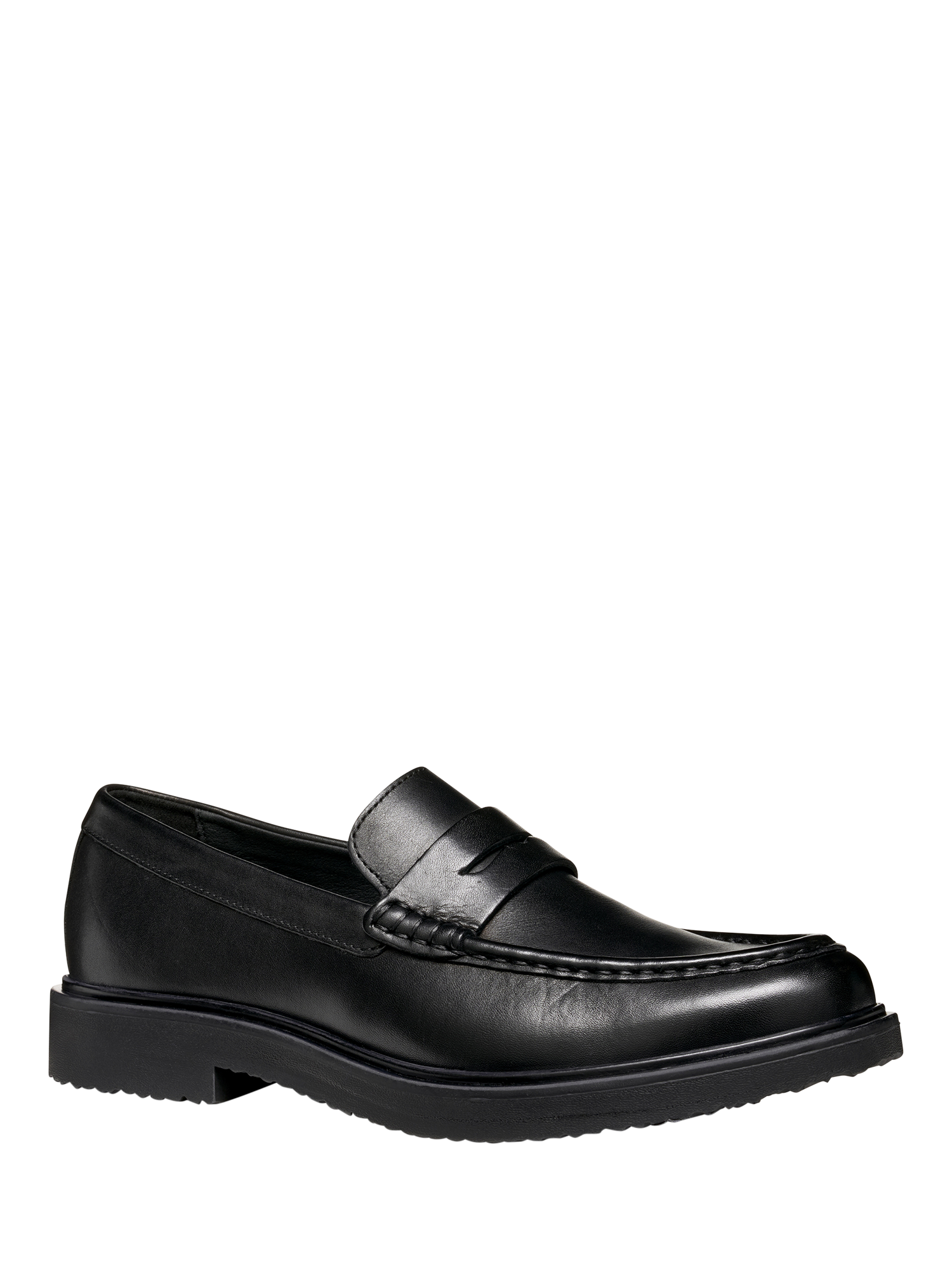 Product image 3 of 8, which shows Geox Massimiano Leather Loafers, Black, 6