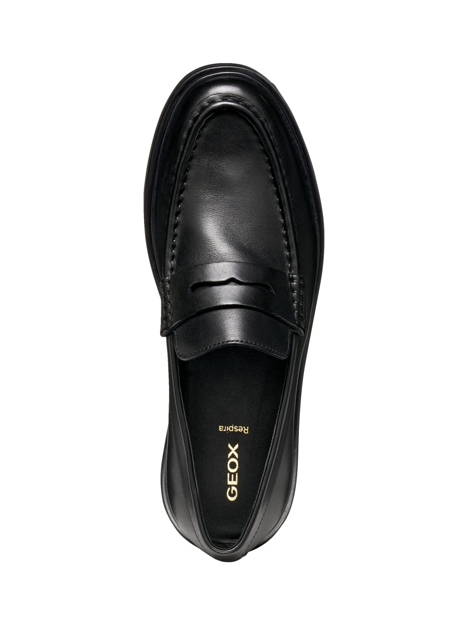 Product image 6 of 8, which shows Geox Massimiano Leather Loafers, Black, 6