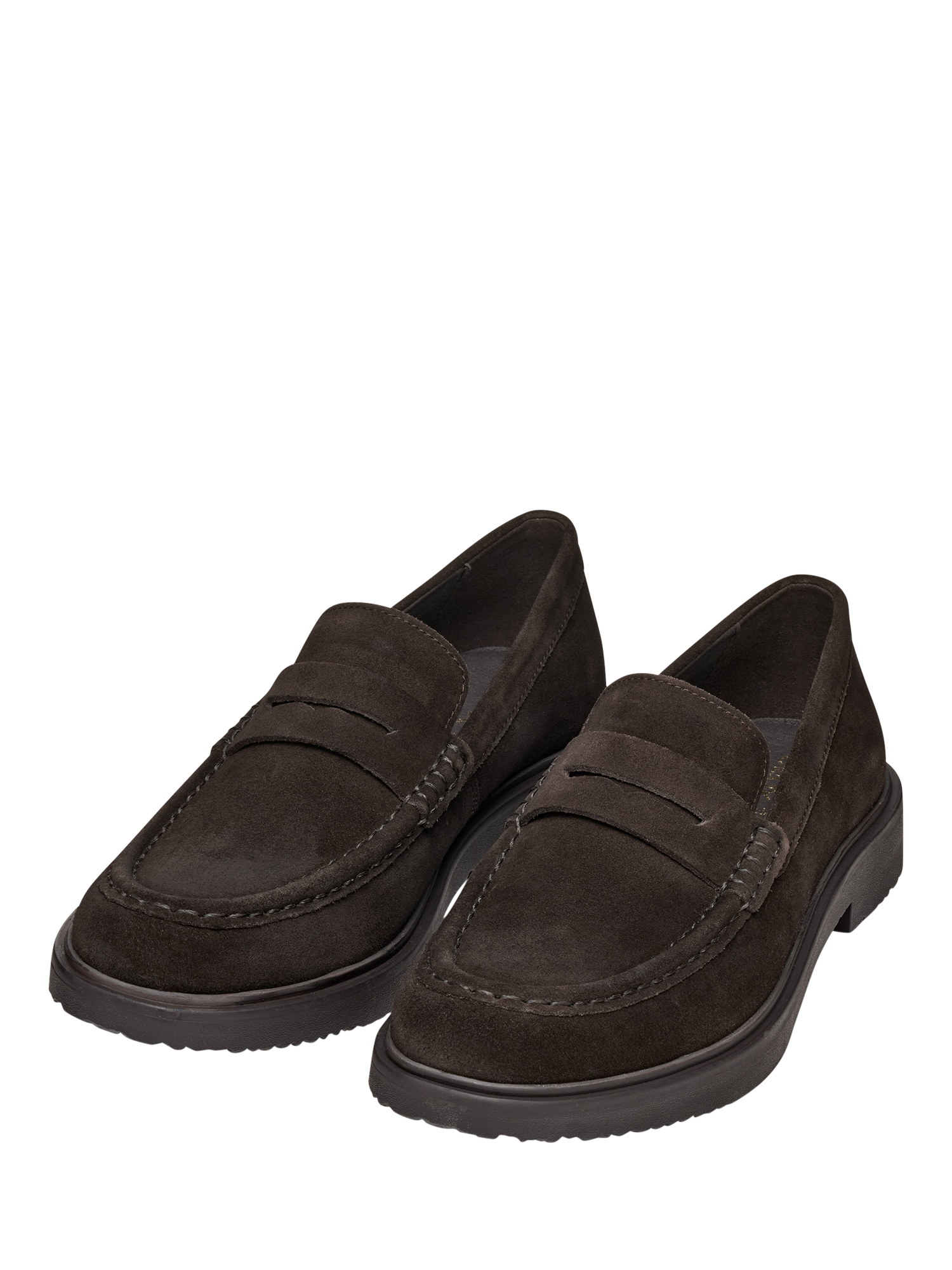 Product image 4 of 11, which shows Geox Massimiano Suede Loafers, Dark Brown, 6