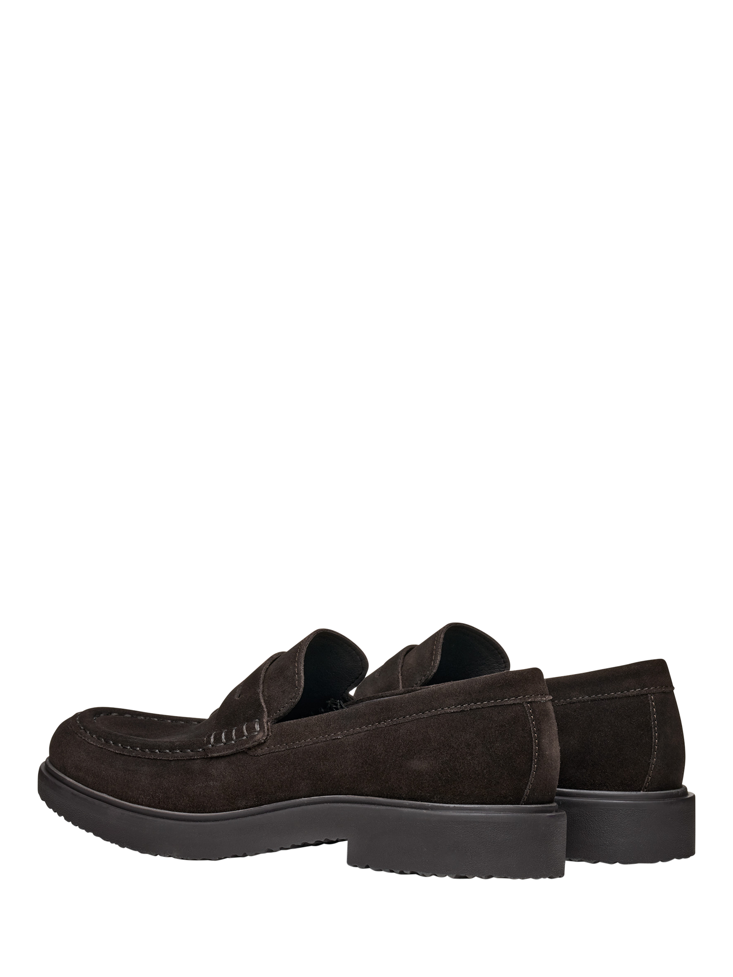 Product image 5 of 11, which shows Geox Massimiano Suede Loafers, Dark Brown, 6