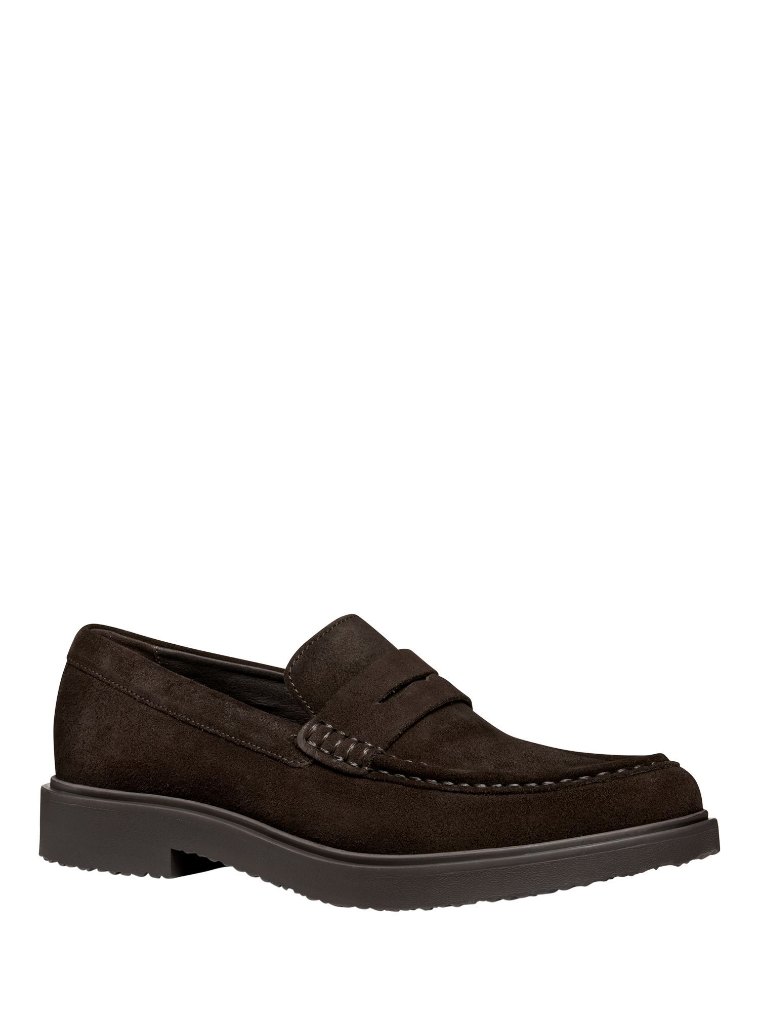 Product image 6 of 11, which shows Geox Massimiano Suede Loafers, Dark Brown, 6