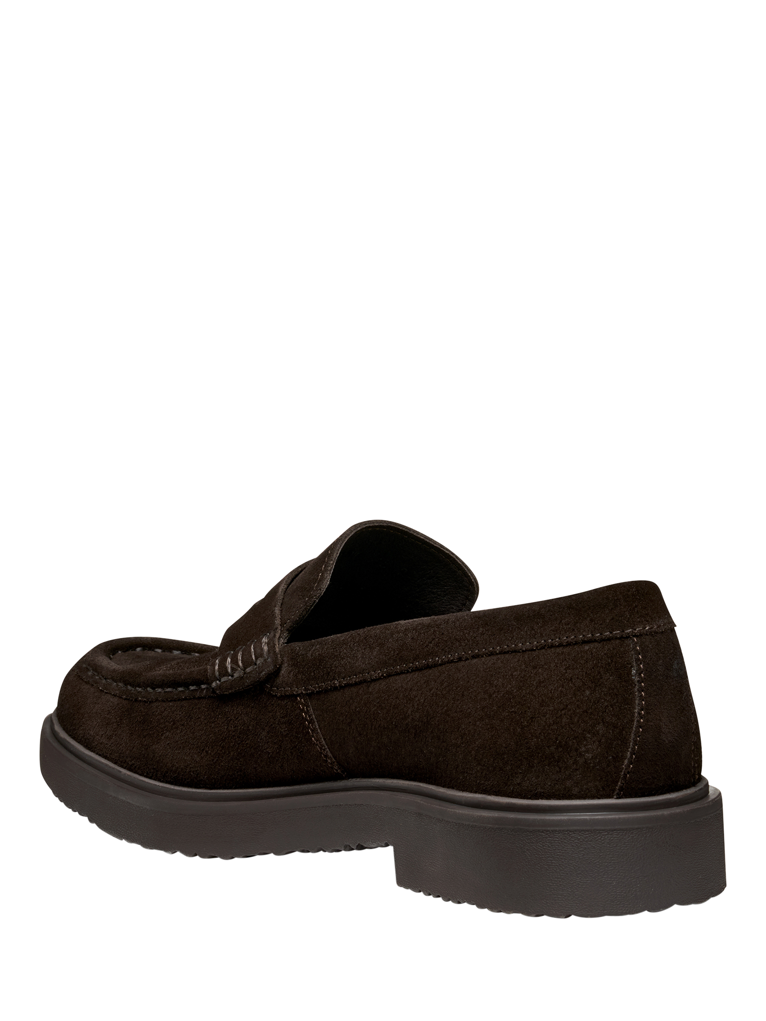Product image 7 of 11, which shows Geox Massimiano Suede Loafers, Dark Brown, 6